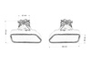 Końcówka tłumika 185x85mm wejście 67mm BMW F10 Polerowana Zestaw