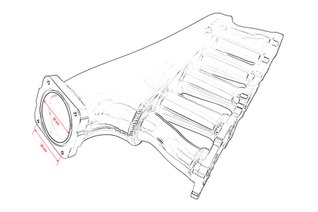 Kolektor ssący Toyota Lexus 1FZ z przepustnicą i listwą paliwową