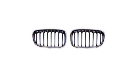 Grill BMW 1 F20 F21 pojedyncze żeberka Chrome & Black