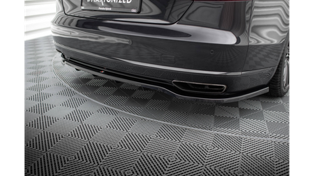 Splitter Audi A8 D4 Facelift Rear Central with Diffuser Gloss Black