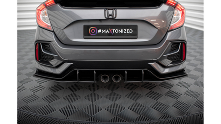 Splitter Honda Civic X Facelift Sport Rear Side Street Pro Black