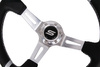 Steering wheel SLIDE 350mm offset:90mm Leather Silver