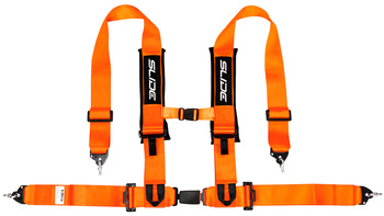Racing seat belts Slide V2 ORANGE 4P 3" E4