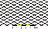 ALU mesh grill Diamond Black 120x20cm 12x7mm