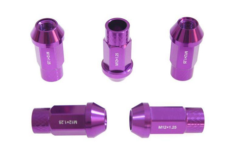 Wheel lug nuts JBR 50mm M12 x1,25 Purple