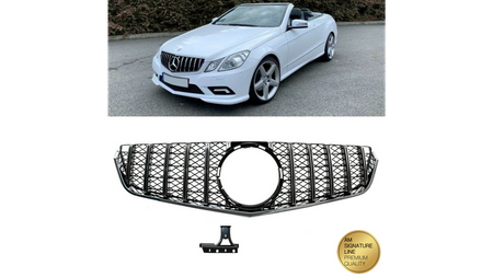 Grill Mercedes-Benz E C207 A207 GT Chrome & Black USZKODZONY