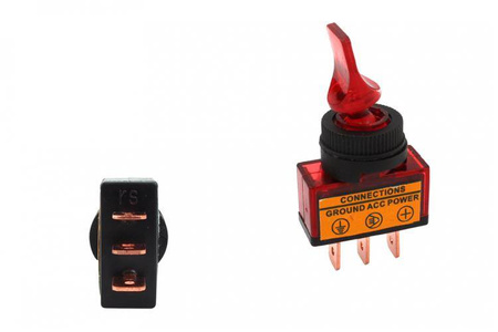 Switch Toggle Led Red