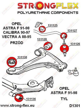 Front wishbone rear bush