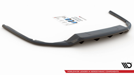 Splitter Volkswagen Passat B8 Rear Central with Diffuser Gloss Black