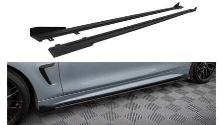 Diffuser BMW 4 F32 F36 F33 M-Pack Side Skirts Street Pro Black + Gloss Flaps