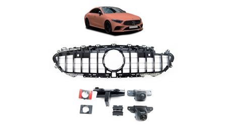 Grill Mercedes-Benz CLS C257 GT Gloss Black Camera