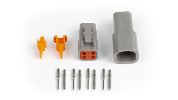 Pin and plug set matching Deutsch DTM-4 connectors (7.5 Amps).