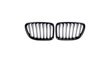 Grill BMW X1 E84 pojedyncze żeberka Matt Black