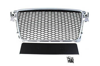 Grill Audi A4 B8 RS-Style Silver-Black PDC