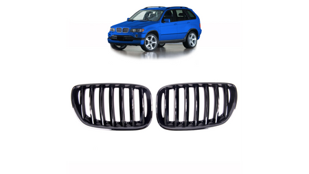 Grill BMW X5 E53 single rim Gloss Black