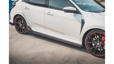 Diffuser Honda Civic X Type-R Side Skirts Racing v.2 Black