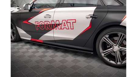 Diffuser Audi S8 D4 Side Skirts v.1 Gloss Black