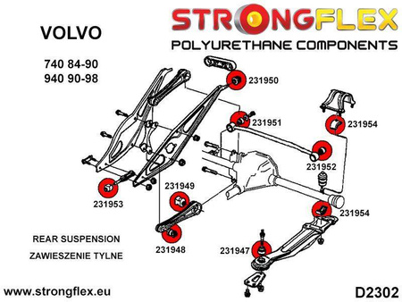 Tuleja ramy tylnej osi – przednia