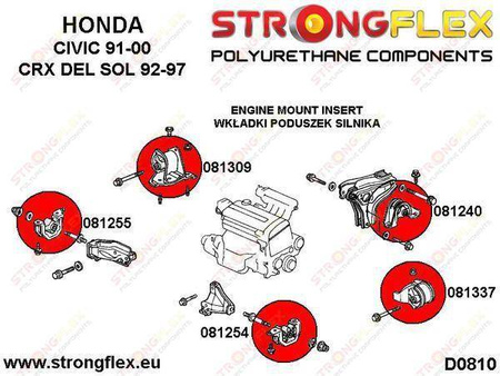 Engine rear mount inserts