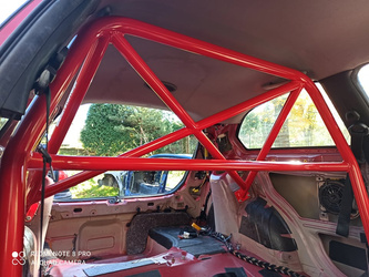 Bolt-in Half Roll Cage Alfa Romeo 147 Red