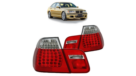 Lampy BMW 3 E46 Facelift Tył LED Red-Clear