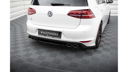 Splitter Volkswagen Golf 7 R Rear Central with Diffuser Gloss Black