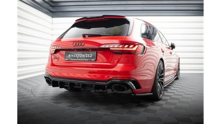 Dokładka Audi RS4 B9 Avant Zderzak Tył Gloss Black