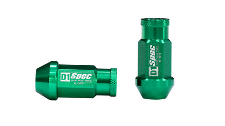 Nakrętki D1Spec Replika Alu M12x1,5 40mm Zielone