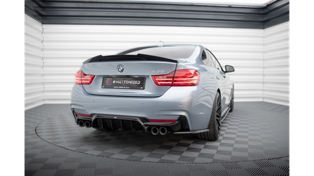 Diffuser BMW 4 F32 F36 F33 M-Pack Rear Valance Double Exhaust Version both side Gloss Black