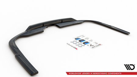 Splitter Audi A6 C8 S-Line Avant Rear Central with Diffuser Gloss Black