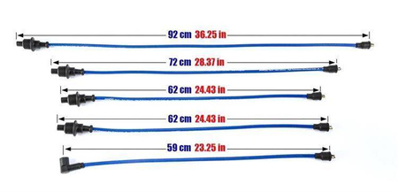 Przewody zapłonowe PowerTEC CITROEN BX PEUGEOT 205 309 405 1.6 1.9L 83-94 Niebieskie