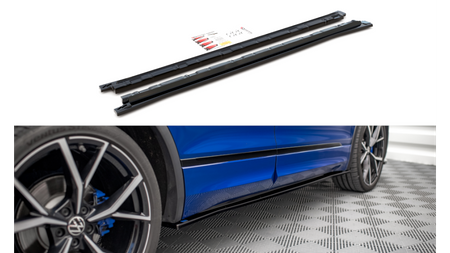 Diffuser Volkswagen Tiguan II Facelift R R-Line Side Skirts Gloss Black