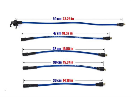 Przewody zapłonowe PowerTEC RENAULT R9 R11 R19 TWINGO VOLVO 340 360 83-96 Czerwone