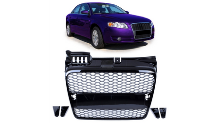 Grill Audi A4 B7 Gloss Black