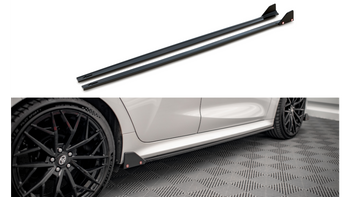 Diffuser Toyota Yaris IV Side Skirts v.1 Gloss Black + Flaps