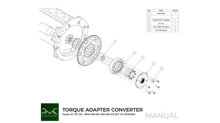 Koło zamachowe do konwersji Toyota JZ - BMW DCT DKG GS7D36SG V8