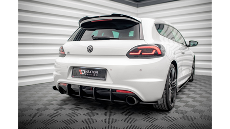 Splitter Volkswagen Scirocco III R Tył Boczne Street Pro Black + Gloss Flaps