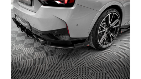 Splitter BMW 2 G42 M-Pack Rear Side Street Pro Black + Gloss Flaps