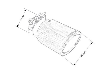 Exhaust Tip RM MOTORS 76-101mm