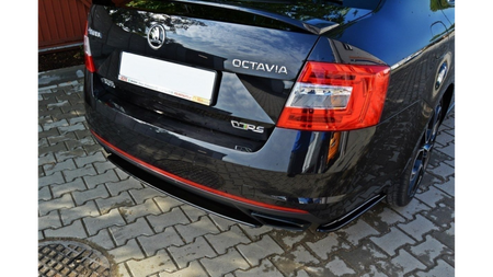 Splitter Skoda Octavia III Facelift RS Tył Boczne Gloss Black