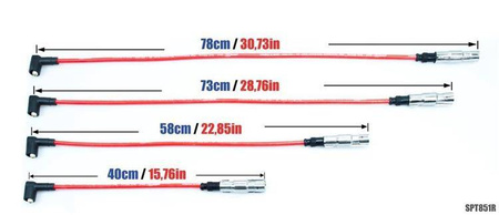 PowerTEC Ignition Leads AUDI A3 A6 SEAT LEON VW GOLF 1.6 2.0L RED