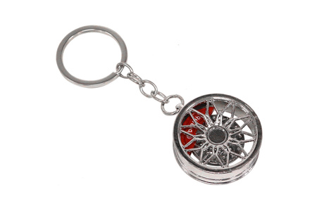 Keychain wheel CS-39 with caliper Silver