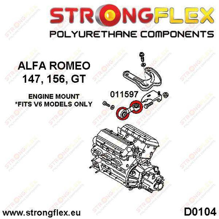 Engine mount stabiliser v6