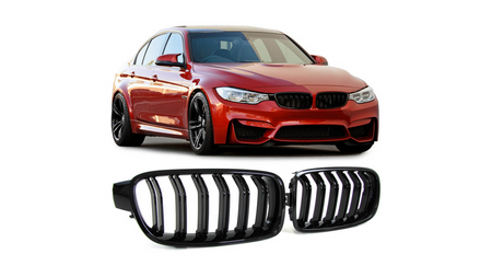 Grill BMW 3 F30 F31 podwójne żeberka Gloss Black