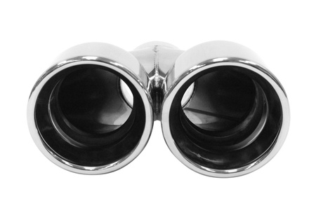Exhaust Tip 89mmx2 enter 60mm Polished Left