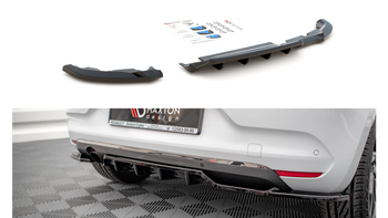 Splitter Renault Clio V Rear Central with Diffuser Gloss Black