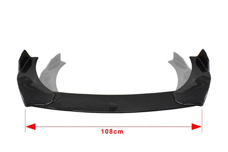 Universal front bumper splitter 3cz. Carbon Look
