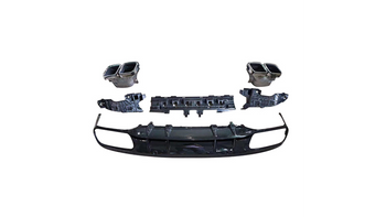 Diffuser Mercedes-Benz CLS C257 Rear with Pipes black