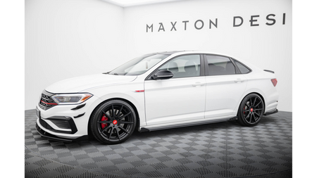 Side Skirts Volkswagen Jetta GLI Mk7 Street Pro Black + Gloss Flaps