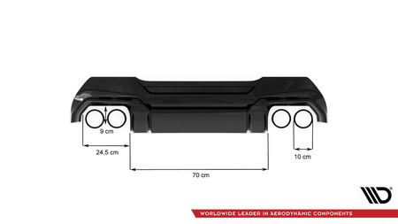 Dokładka BMW 1 F40 M-Pack Zderzak Tył v.2 Gloss Black